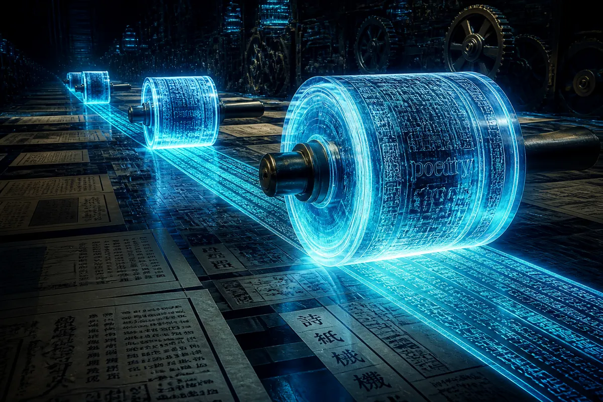 Stamp roller nocturne — digitalna umjetnost Rigel