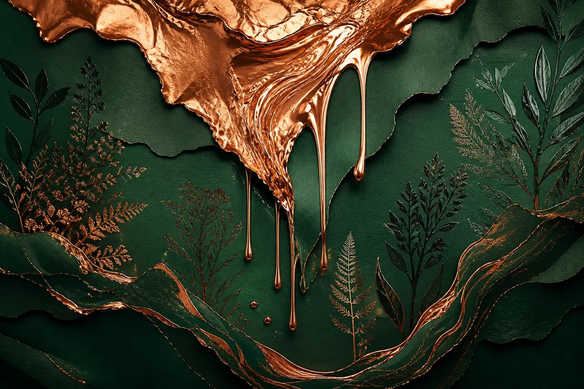 Emerald ribbon void — AI art Rigel Ilidža