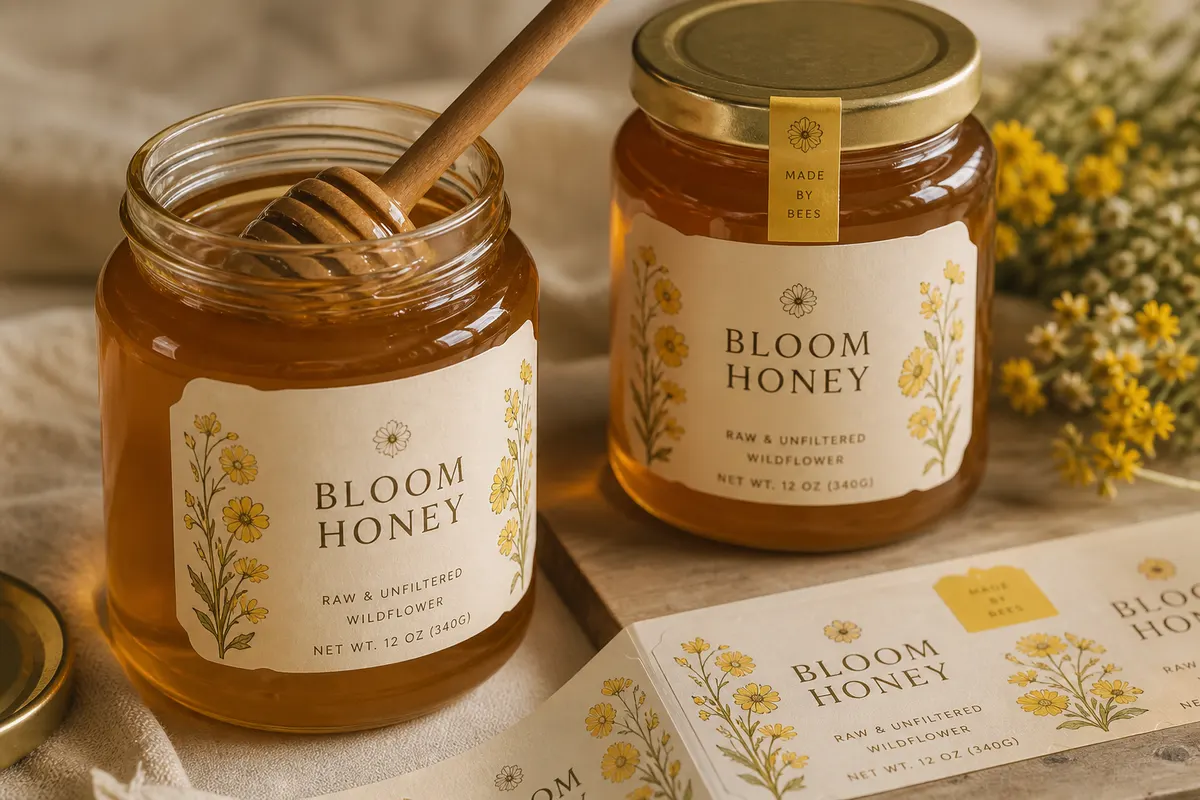 Samoljepljive etikete Bloom Honey jar — Rigel print Ilidža