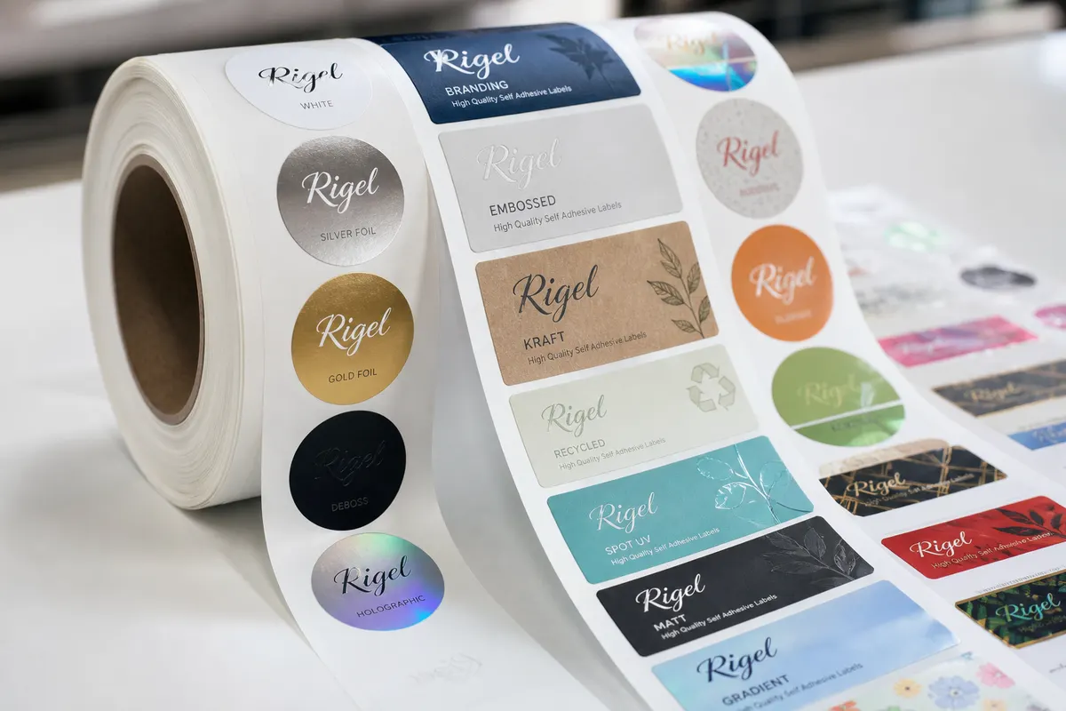 Etikete Rigel sample roll — uzorak štampe Ilidža