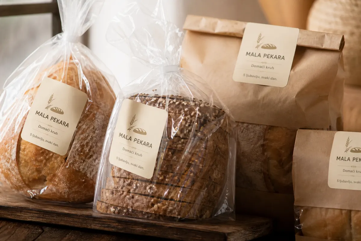 Etikete na rolni Mala Pekara bread bags — Rigel štampa