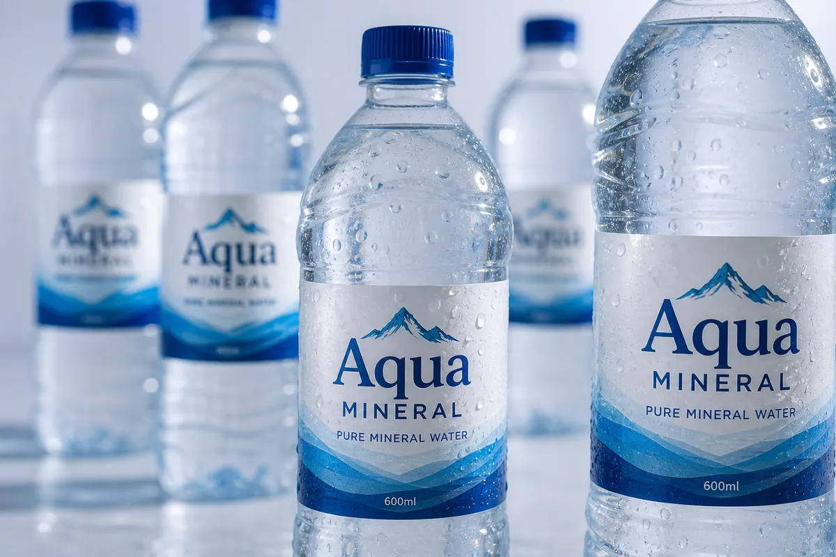 Etikete Aqua Mineral water — clear look print Rigel