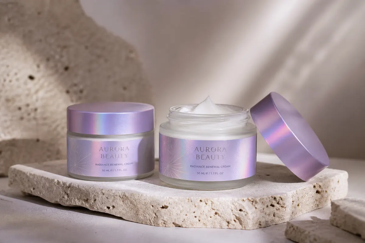 Etikete Aurora Beauty jars — blush labels Rigel