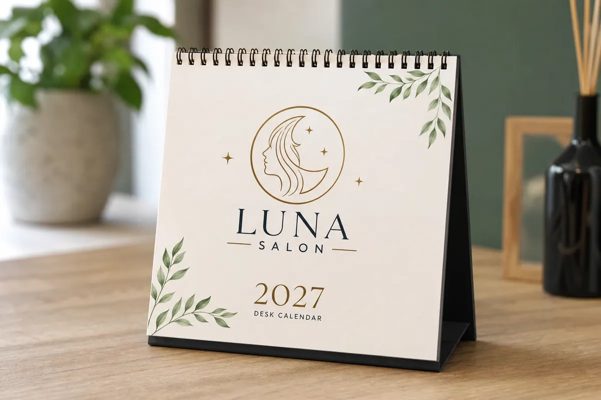 Stolni kalendar Luna Salon 2027 — digitalna štampa Rigel Ilidža