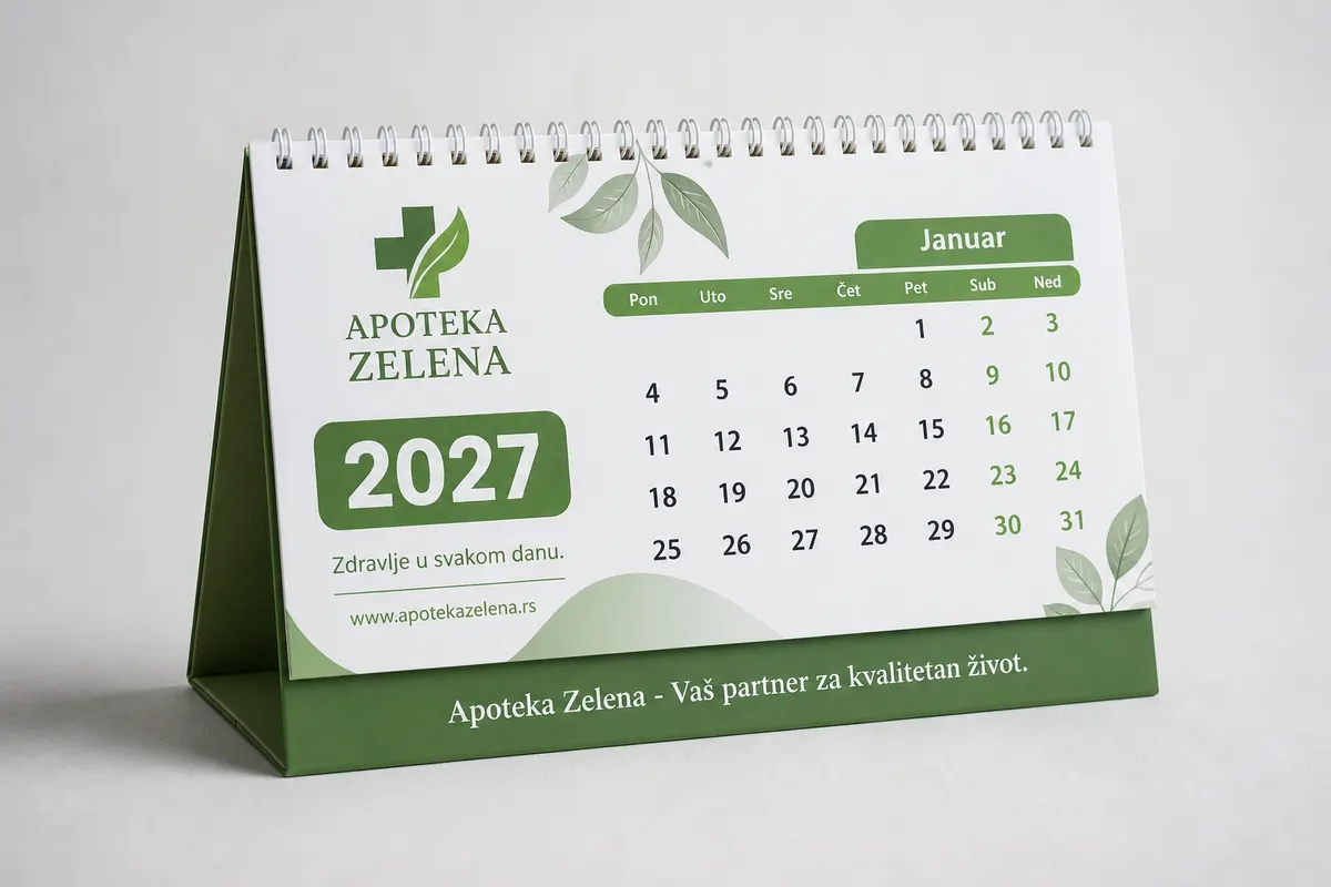 Stolni trokut Apoteka Zelena — Rigel print Ilidža