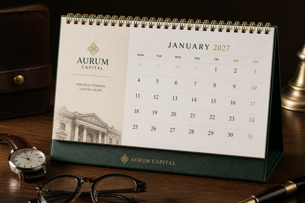 Trokut kalendar Amber Spa — soft design Rigel