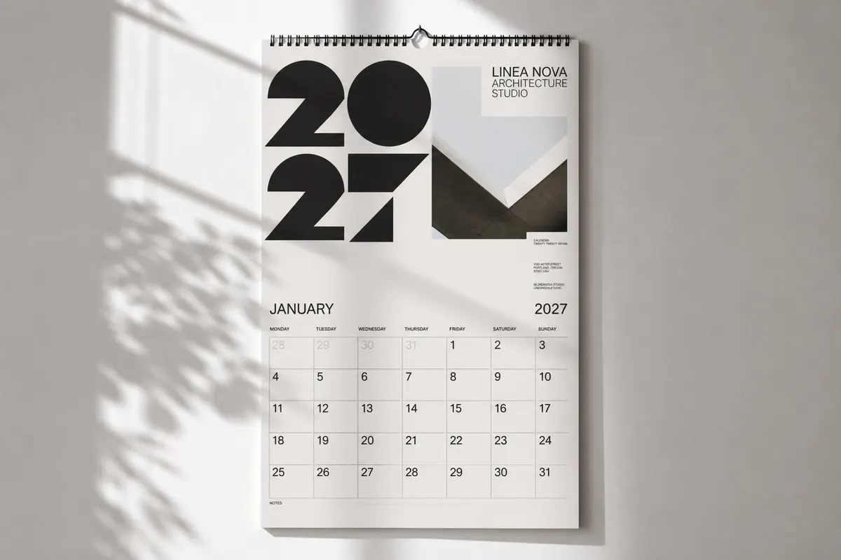 Stolni kalendar Velvet Bridal — ivory Rigel