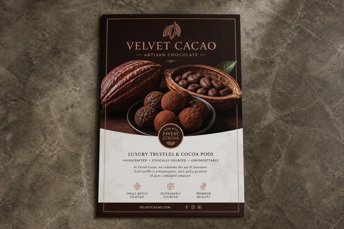 Letak Kava House loyalty — kraft flyer Rigel