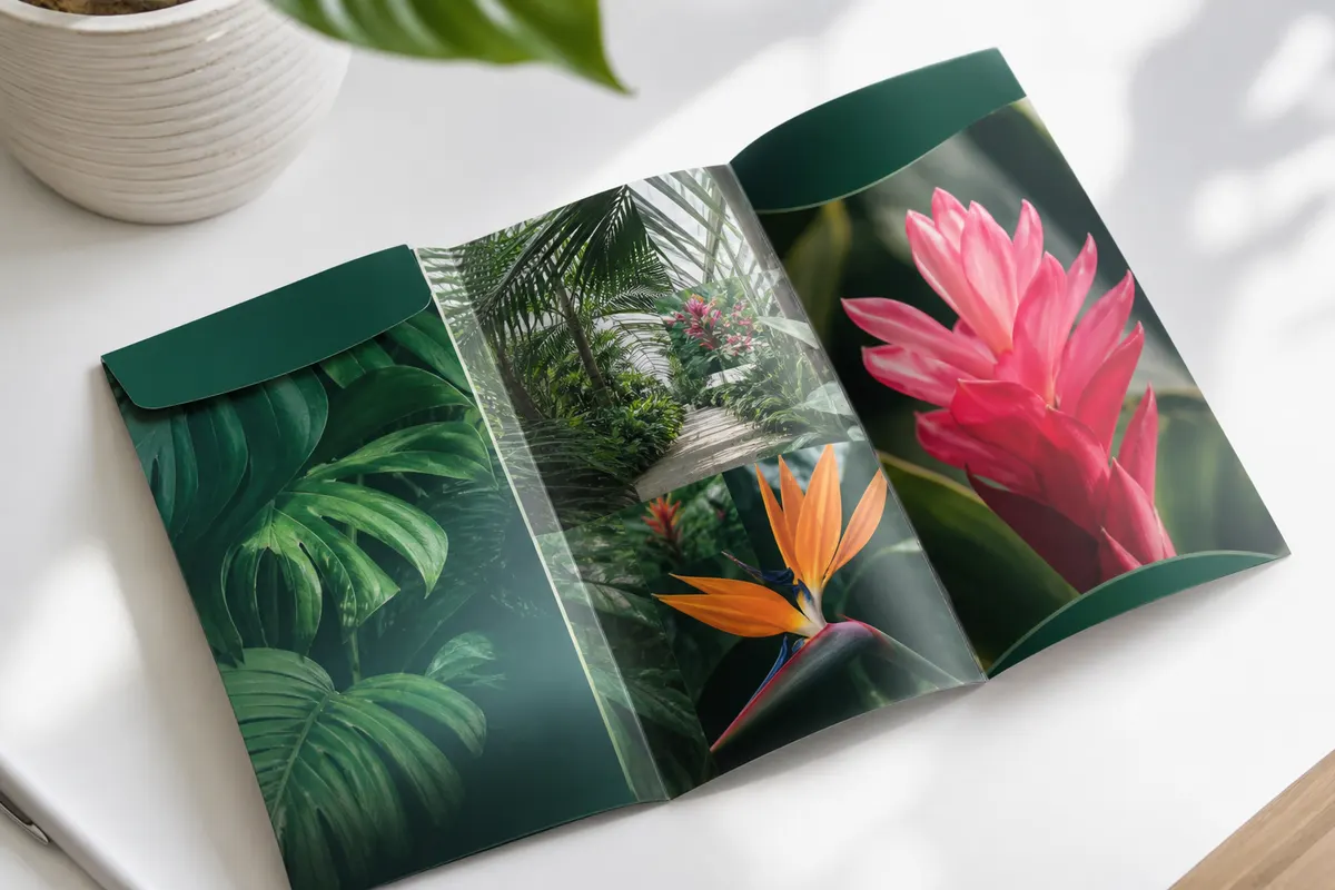 Presavijeni Helios Solar brochure — tech fold Rigel