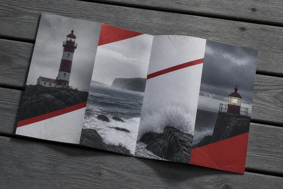 Presavijeni Lex Advokati brochure — grey fold Rigel