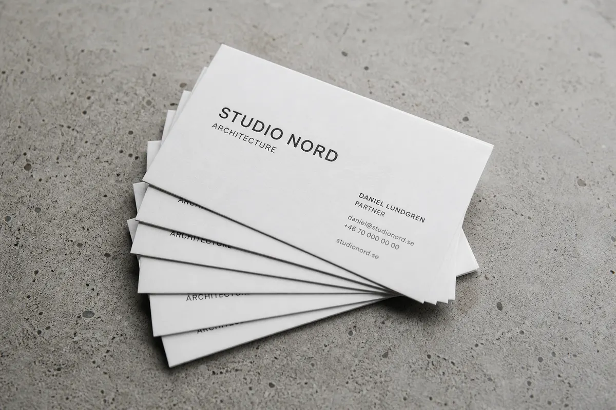 Vizit karte Studio Nord — minimal crno-bijeli print, Rigel Ilidža