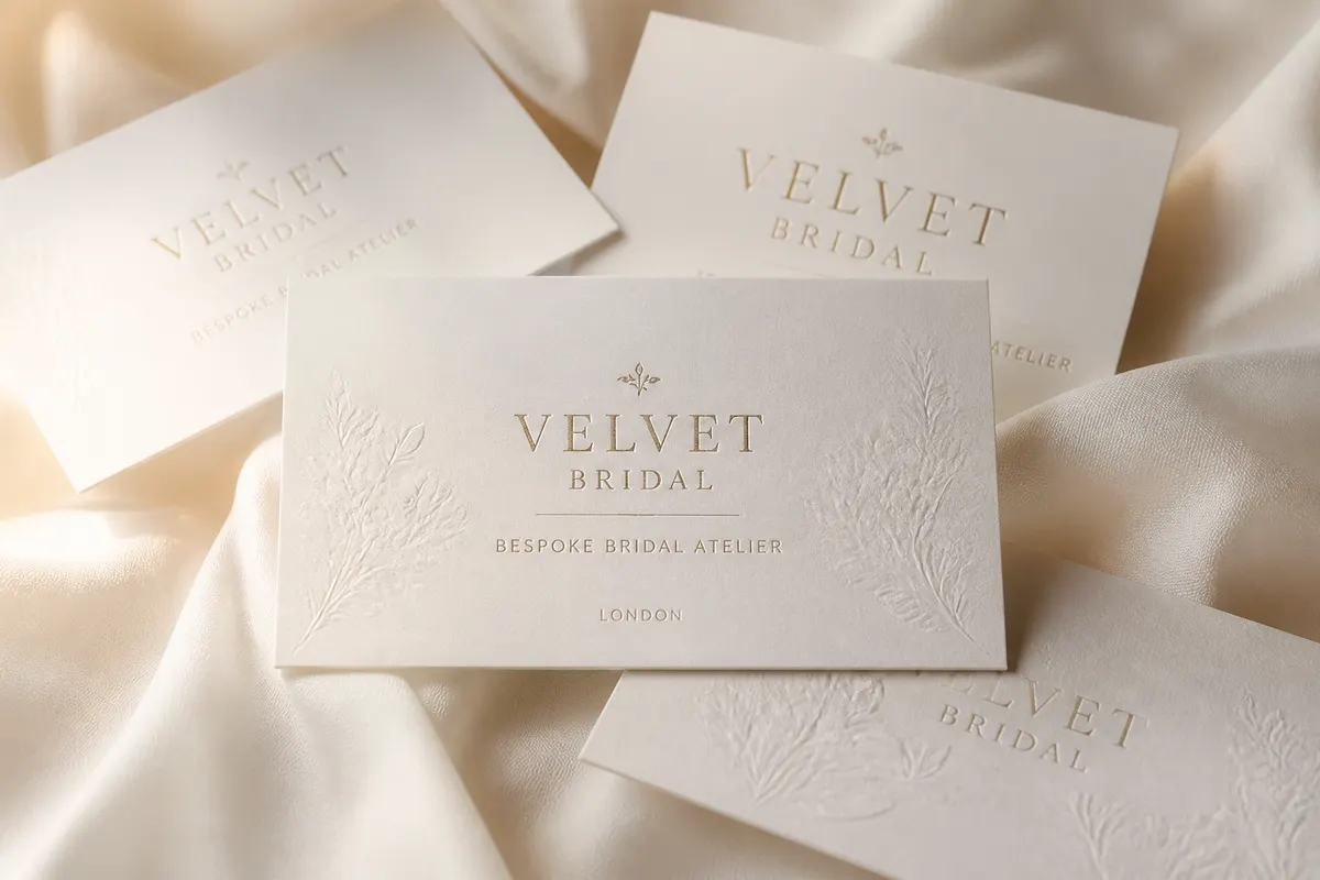 Vizit karte Velvet Bridal — vjenčanja, ivory papir Rigel Ilidža