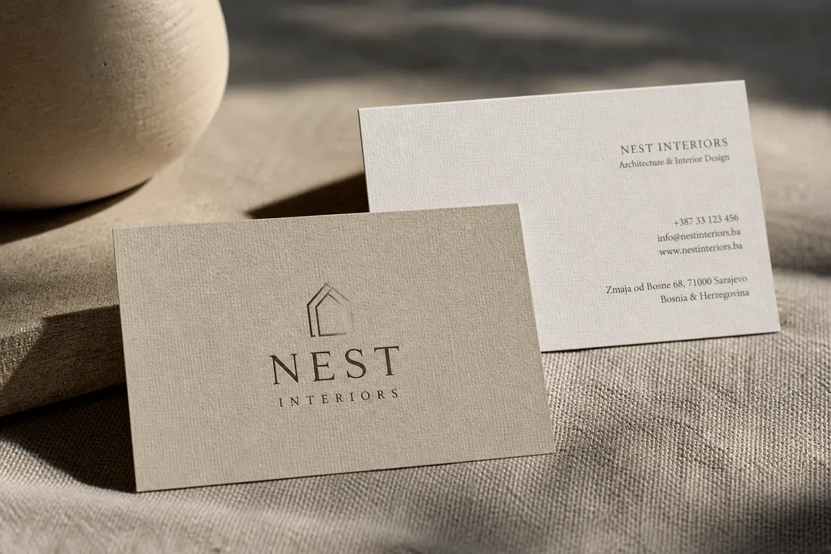 Vizit karte Rigel — portfolio stack vizitki, digitalna štampa