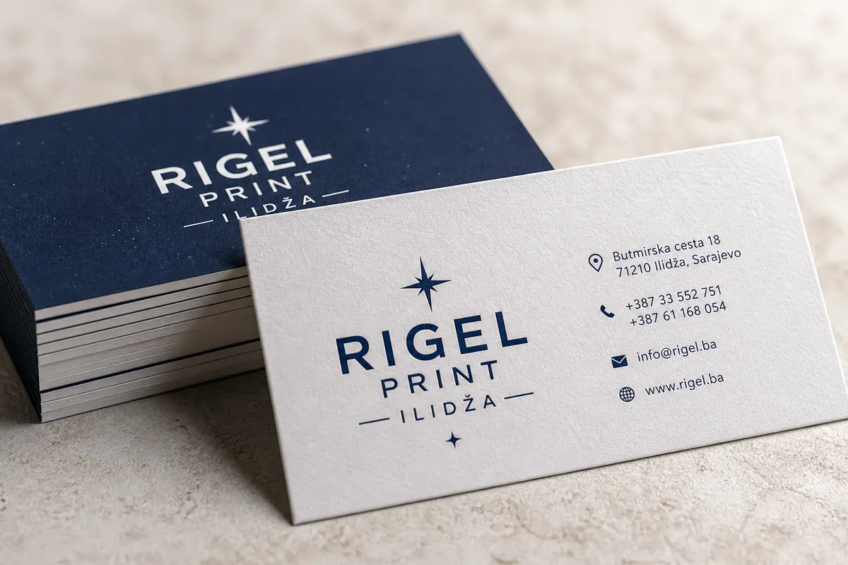 Vizit karte Falcon Security — korporativni print Rigel Ilidža